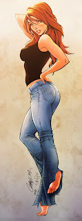 sexy MJ Watson hot ass redhead Mary Jane Watson proportions in comic books women