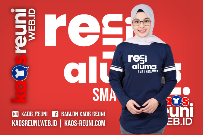 Model Kaos Reuni Alumni Wanita Muslimah Islami Tunik Dress