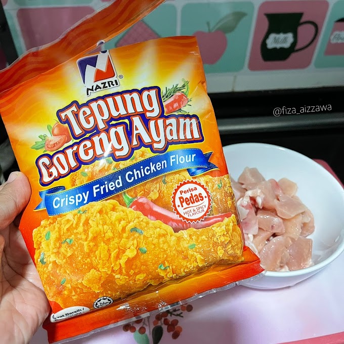 Tepung Goreng Ayam Nazri betul-betul buat ayam goreng jadi crispy