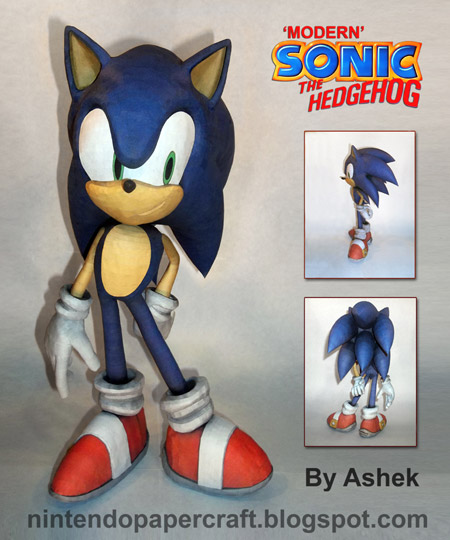 Modern Sonic the Hedgehog Papercraft