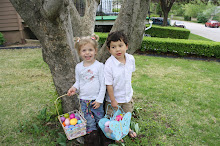 Mateo with his cousin Greta at Easter Celebration