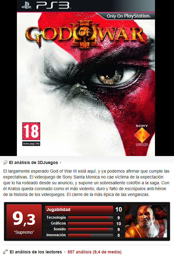 God Of War 3 -PS3-