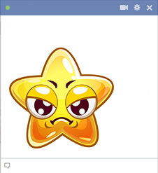 Angry star face