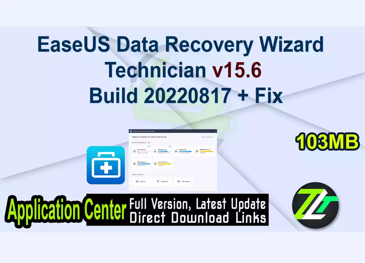 EaseUS Data Recovery Wizard Technician v15.6 Build 20220817 + Fix