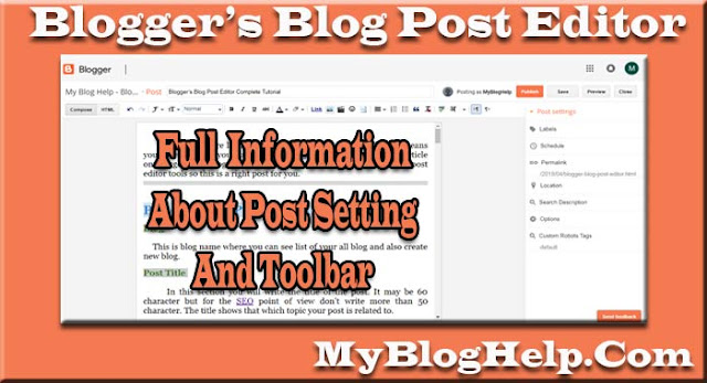 Blogger Post Editor