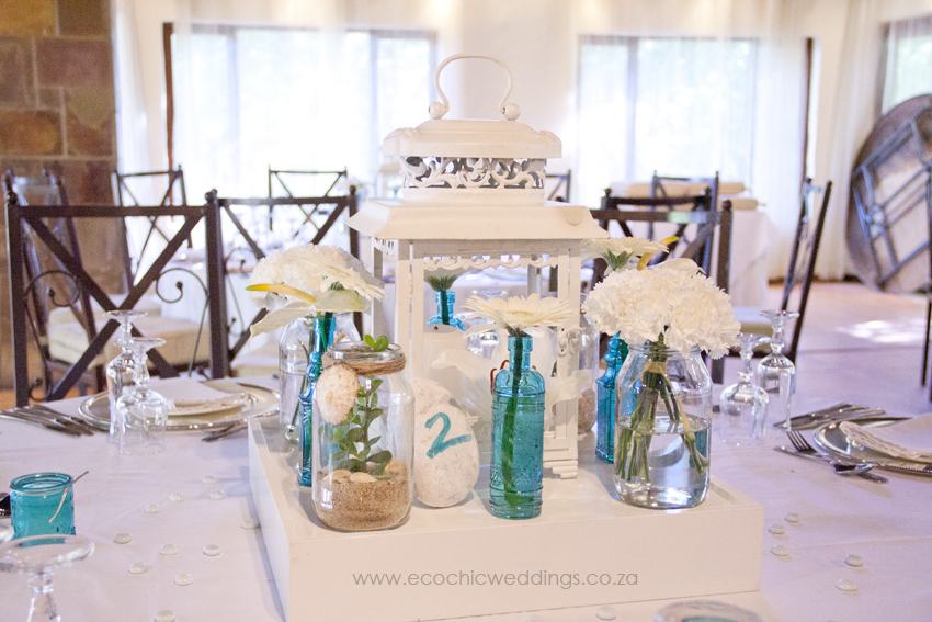 Blue and White Grecian Beach Bohemian Wedding Moon and sixpence