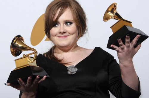 Adele Open the 2012 Grammys