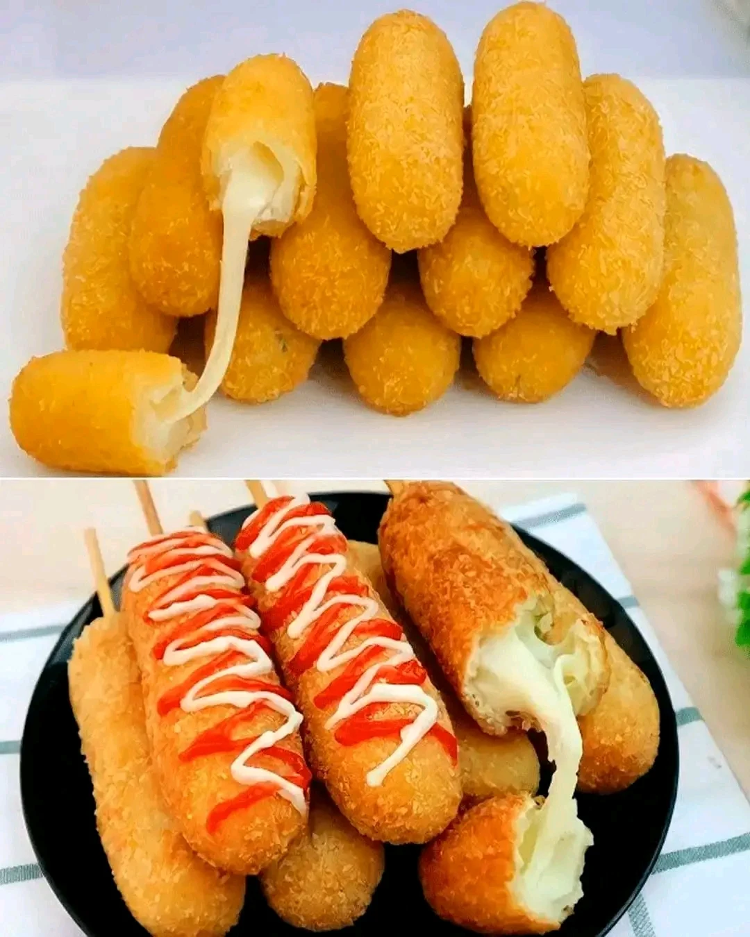 Korean Cheesy Corn Dogs