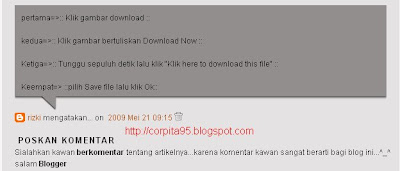 Komentar Khusus Untuk Pemilik Blog