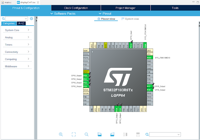 STM32F103R6 Simple 2-Digit Multiplexing Display And Switch Example