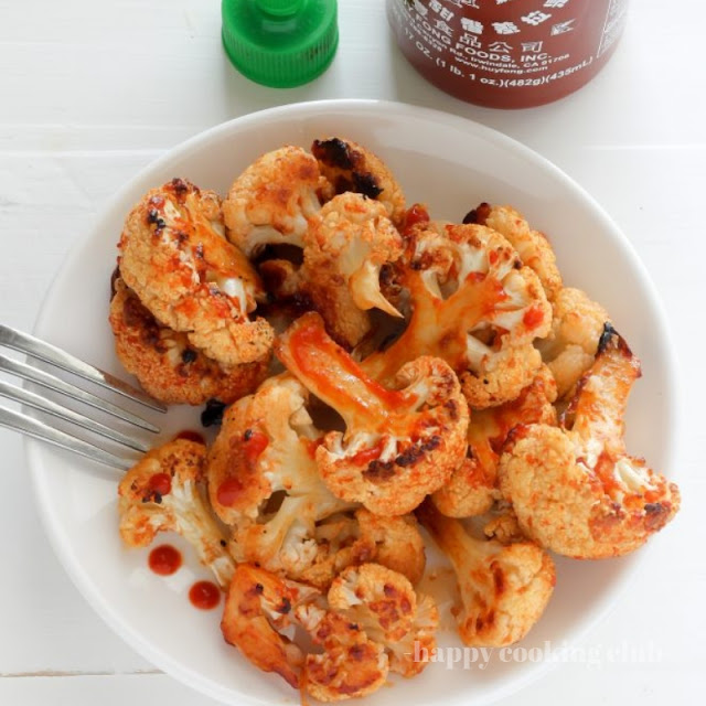 Maple Sriracha Roasted Cauliflower