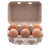 6 COUNTRY CHICKEN EGGS - PACKED EGGS