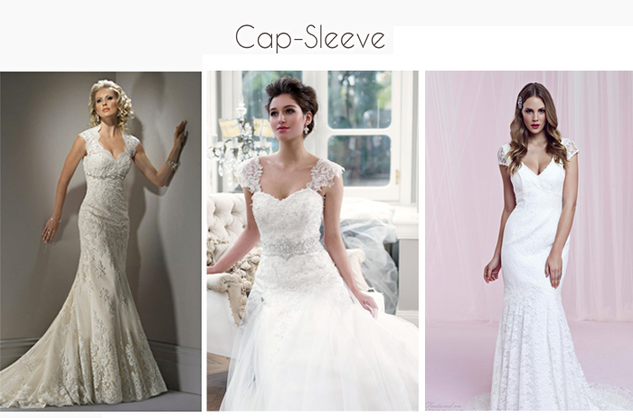 Wedding gowns with Cap sleeves