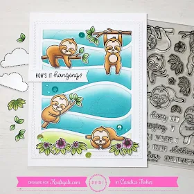 Sunny Studio Stamps: Silly Sloths customer card by Candice Fisher