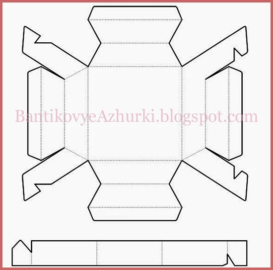 Схема плоской четырехугольной коробочки