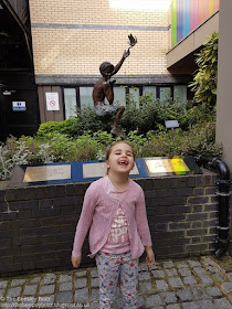 Miss T at Great Ormond Street Hospital ahead of her intensive physiotherapy rehab