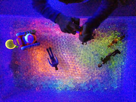 water beads and black light