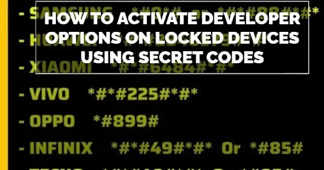 How to Activate Developer Options on Locked Devices Using Secret Codes 2024 How to Activate Developer Options on Locked Devices Using Secret Codes 2024