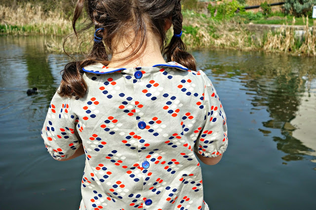 Akiko Mano, Linen cotton wool kids, button backed puffed sleeve blouse, Cookie Book, Kimberly Kight, Cotton and Steel