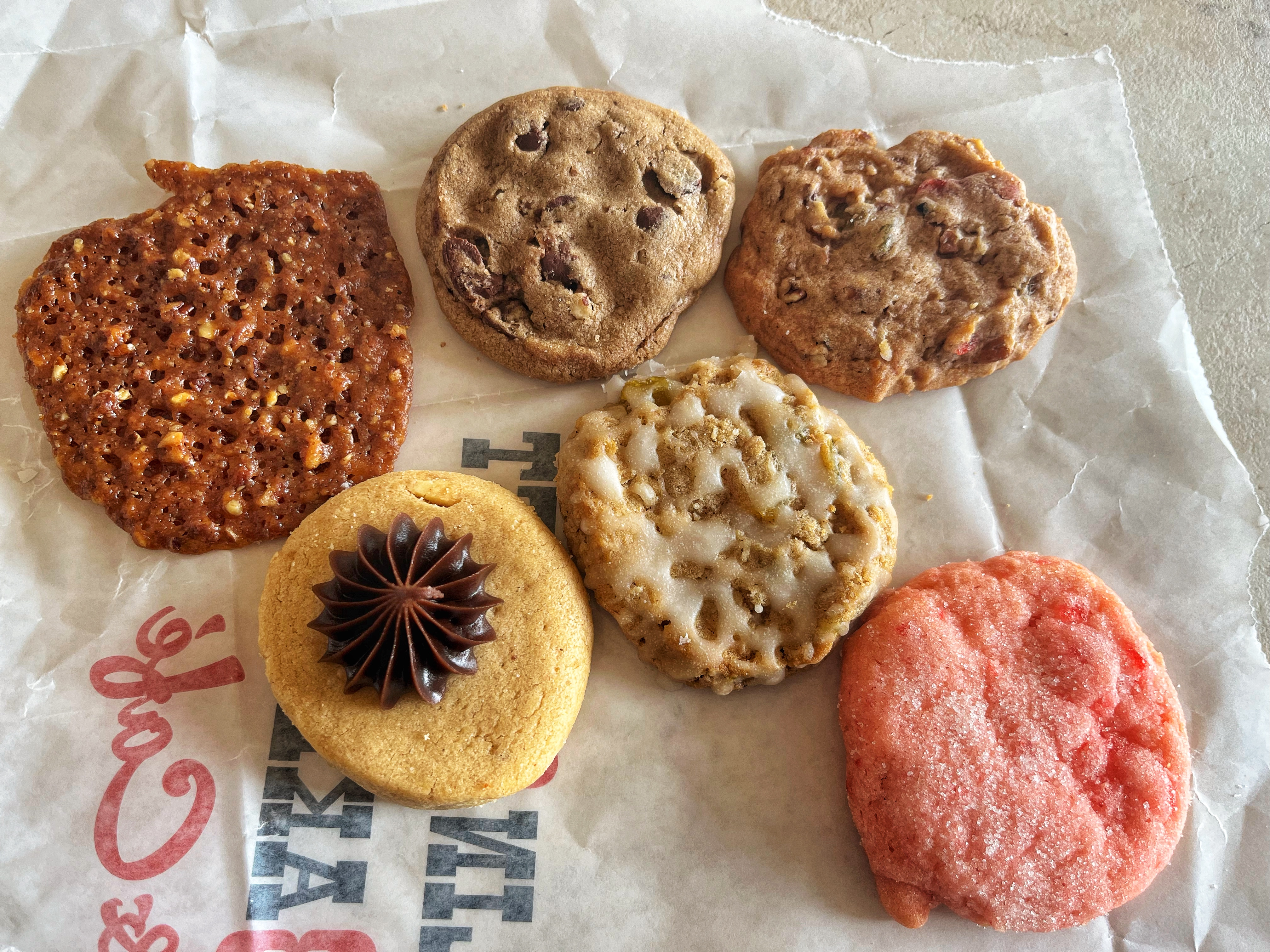 a variety of cookies from Collin Street Bakery