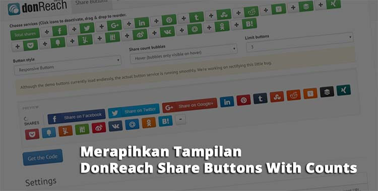 Merapihkan Tampilan DonReach Share Buttons With Counts