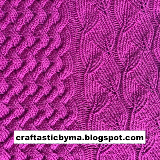 Basket Cable and Overlapping Leaves Knit