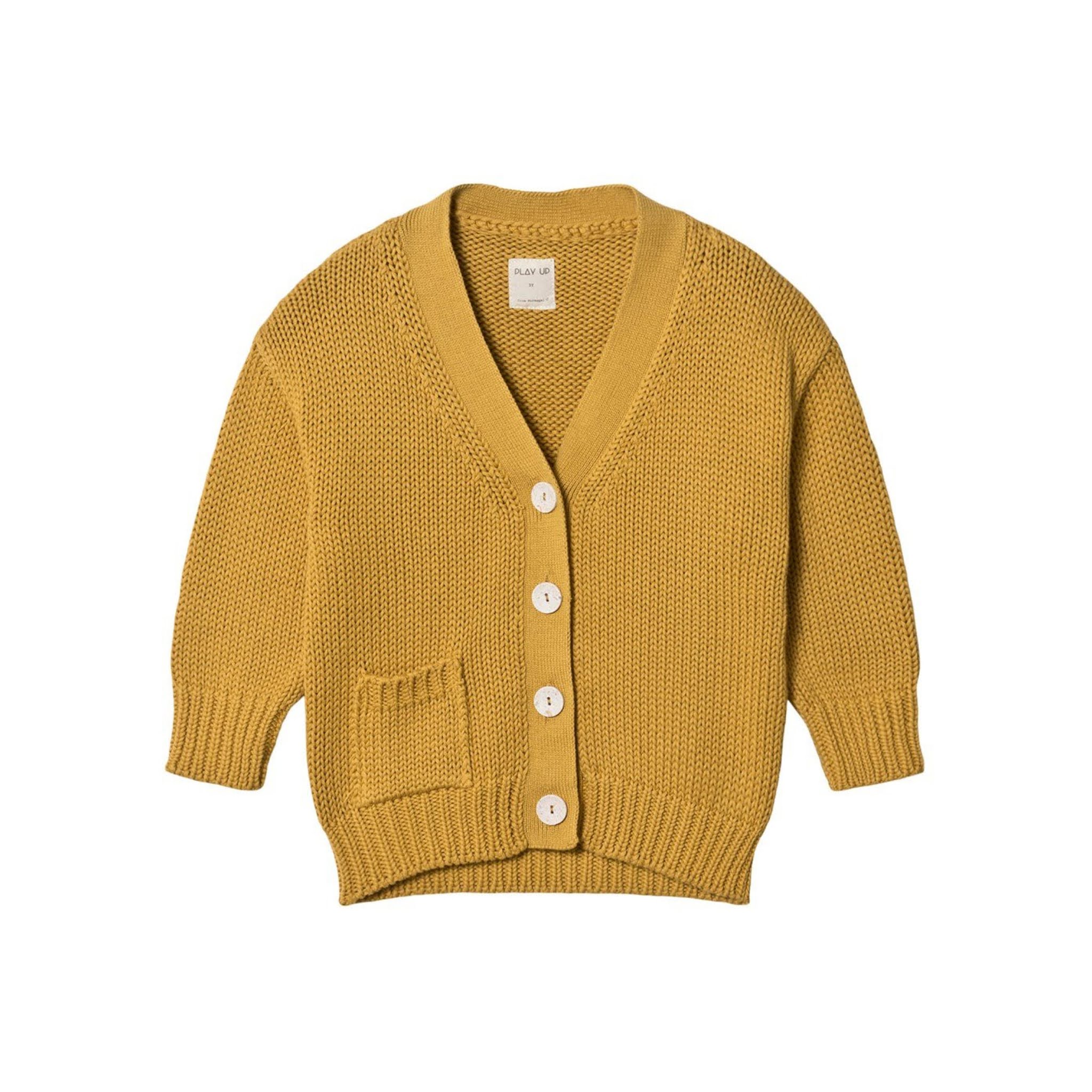 Kids Yellow Knit Cardigan from Play Up