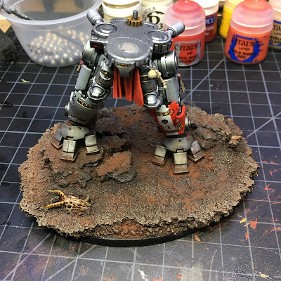 Grand Master in Dreadknight Armor WIP second pass w/weathering powders