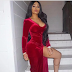 Blac Chyna flashes her thighs in figure-hugging red dress (Photos).