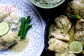 This succulent and sweet coconut lime chicken dish has just the right amount of spice.