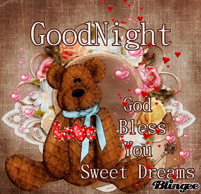 good night gifs with teddy bear