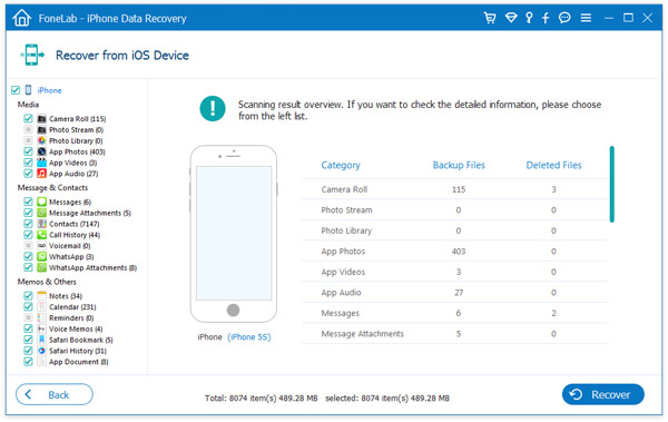 Restore Lost iPhone Data after iOS 9 Upgrade