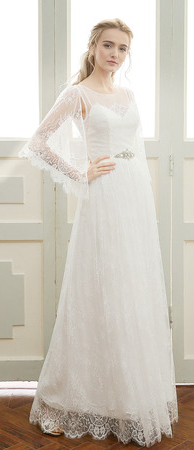 Custom Wedding Dresses with Cap Sleeves