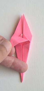 cara membuat origami bunga lily