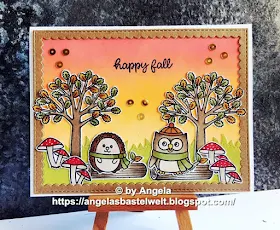 Sunny Studio Stamps: Woodsy Autumn Customer Fall Themed Card by Angela Pahl