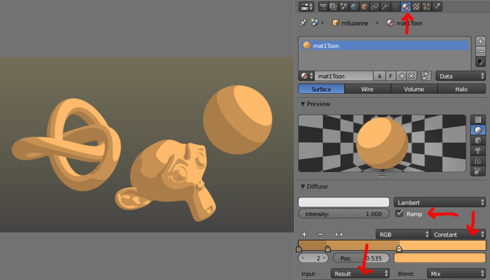 Blender3D Texture Toon Shader