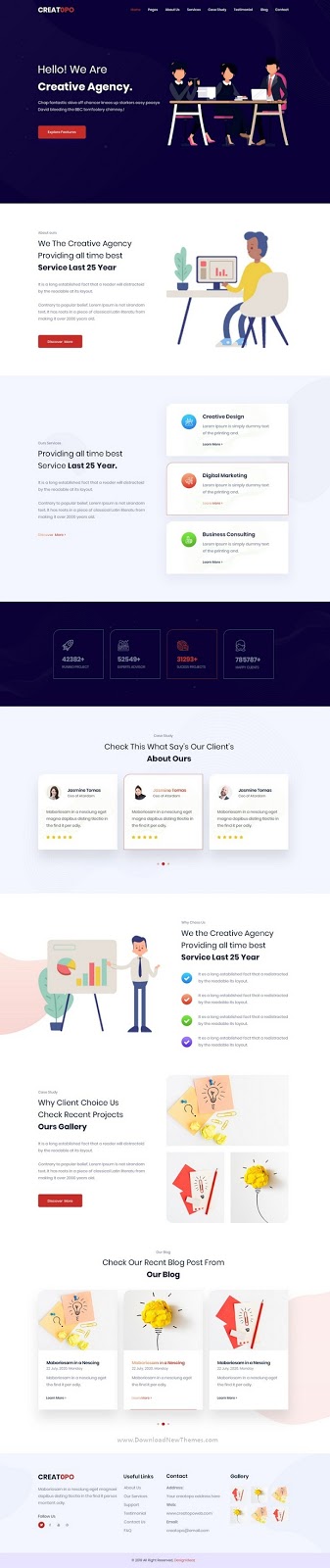 Creatopo- Agency and Business PSD Template 