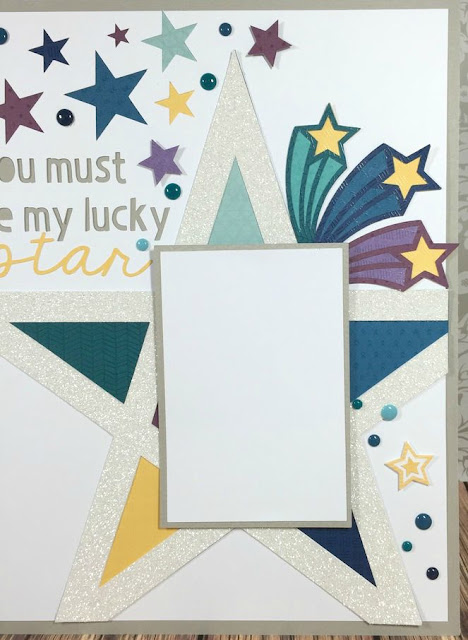 Cricut Artistry Lucky Star scrapbook layout