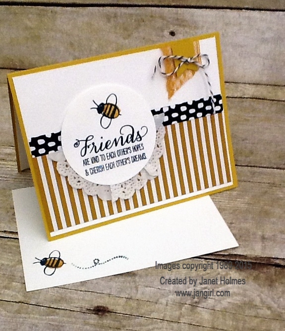 Jan Girl: Stampin' Up Garden in Bloom Bee card