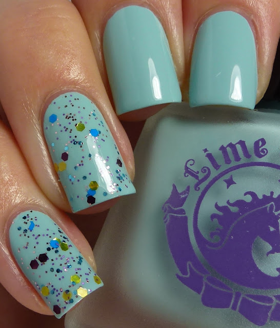 Once In A Blue Mousse, Lime Crime, We're Simply Meant To Be, Dollish Polish, swatch