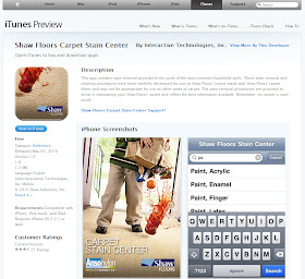 Shaw Floors Carpet Stain Center App