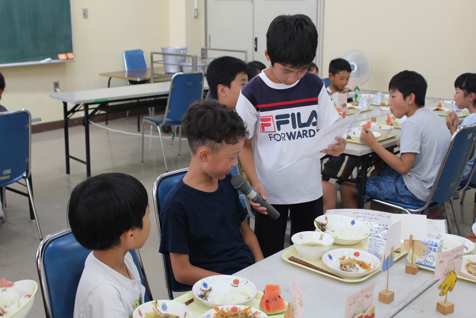 千葉県市川市立稲越小学校のニュース ７ ８月のお誕生日給食