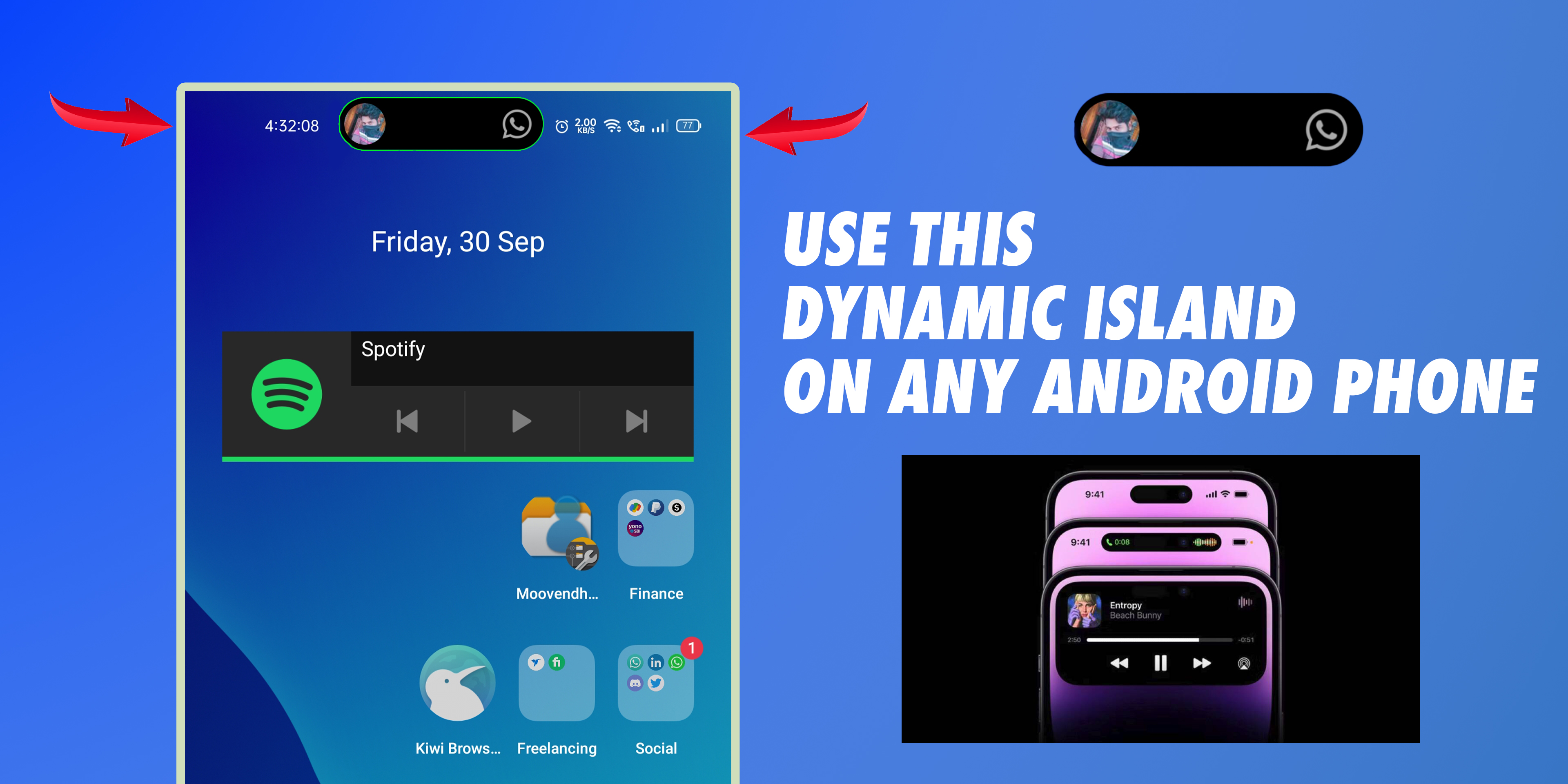 How to use dynamic island feature in your android mobile
