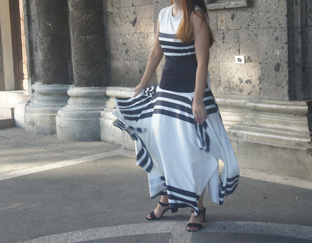 black and white dress block heels