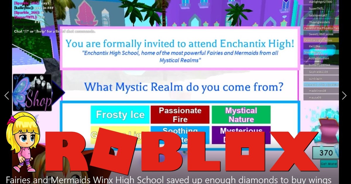 Chloe Tuber Roblox Fairies Mermaids Winx High School Beta Gameplay - roblox winx club school
