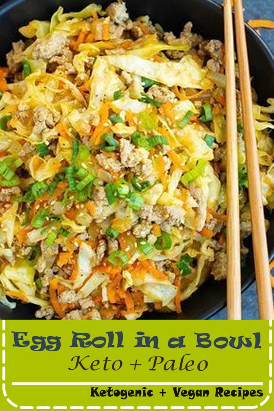 This Egg Roll in a Bowl recipe is loaded with Asian flavor and is a Paleo, Whole30, gluten-free, dairy-free and keto recipe to make for an easy weeknight dinner. From start to finish, you can have this healthy and low-carb dinner recipe ready in under 30 minutes