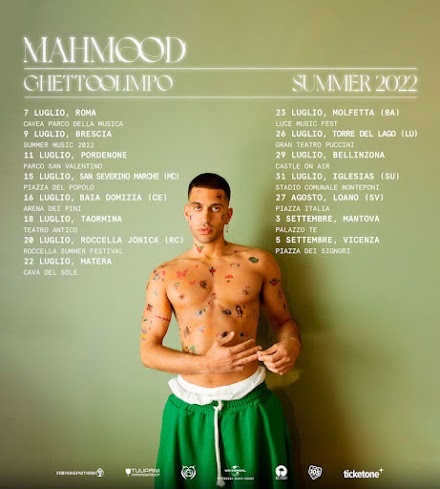 Mahmood è ora in partenza con il Ghettolimpo Summer Tour
