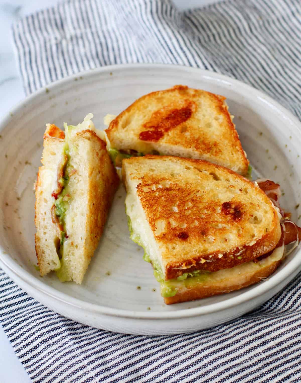 Grilled Cheese in a bowl.