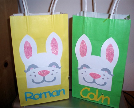 Roman and Colin Easter Bags