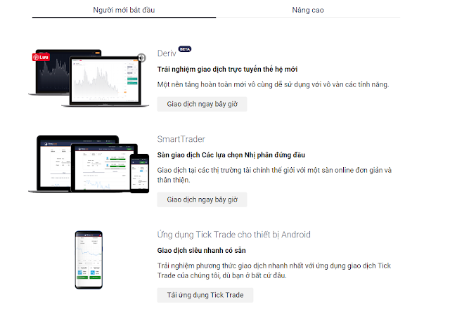 Nền tảng Sàn binary.com cung cấp